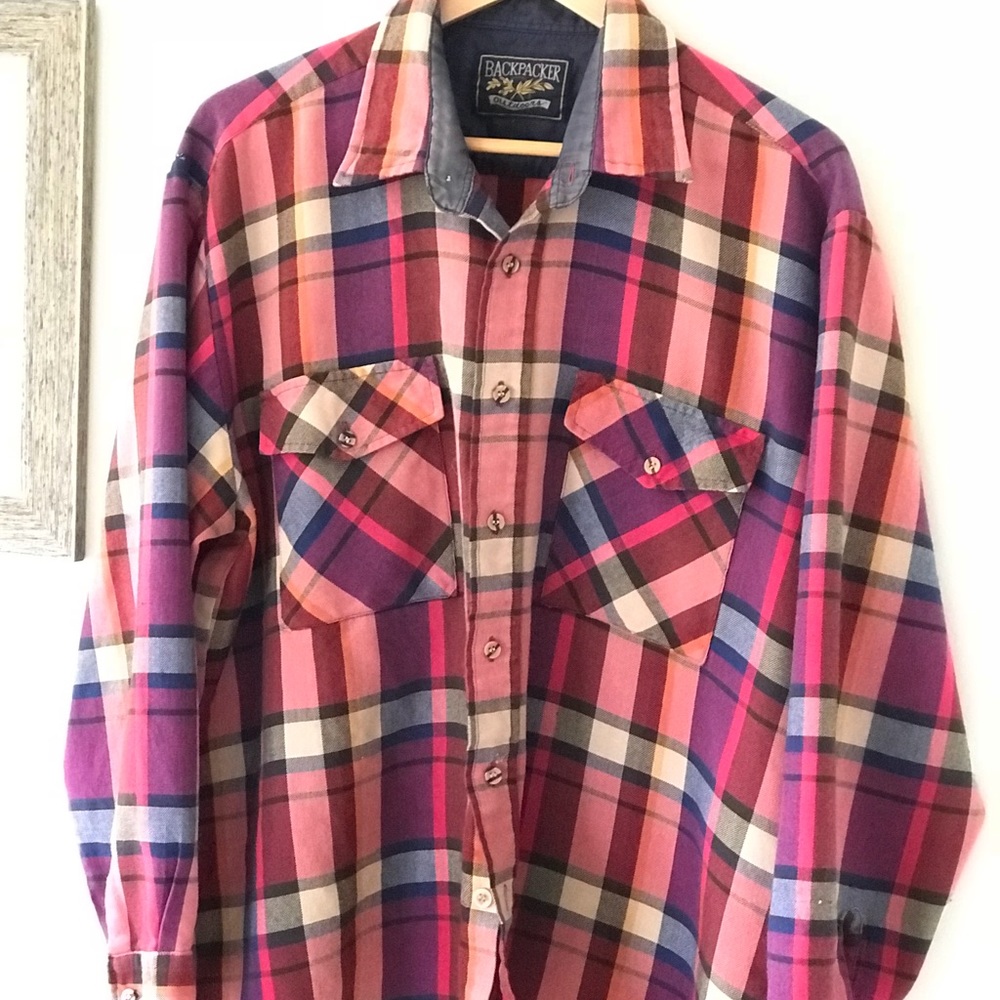 🥾Vintage Backpacker Outdoors Flannel Shirt 🎒